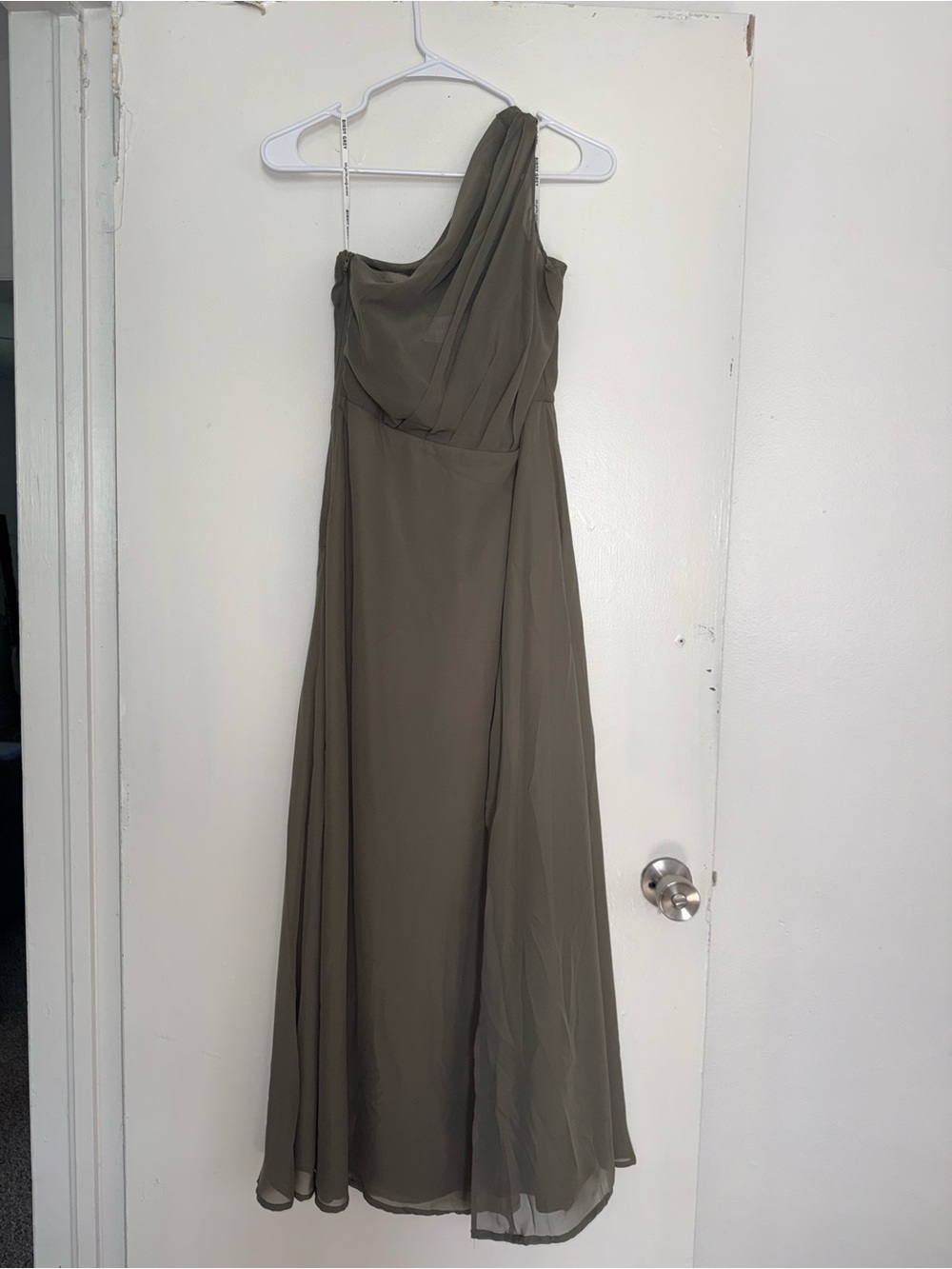 Birdy Grey One-Shoulder Chiffon Dress